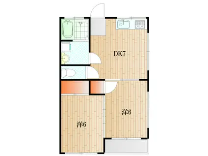 NTハイツ(2DK/2階)の間取り写真