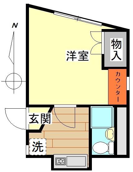 ライヴリーメゾン(1K/2階)の間取り写真