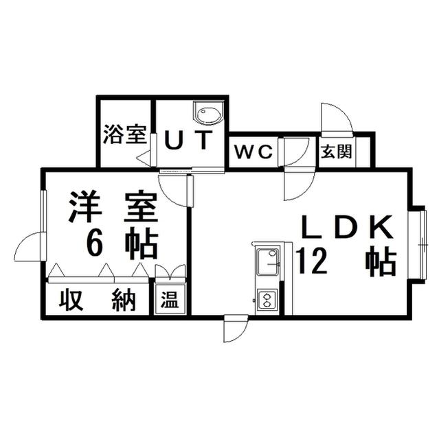 LA TOUR(1LDK/1階)の間取り写真