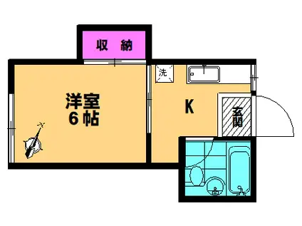 メリーハイツ(1K/1階)の間取り写真
