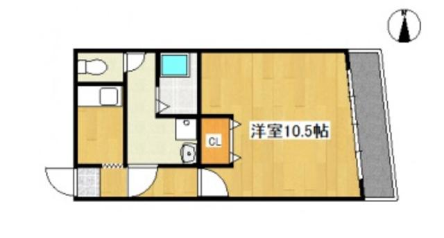 エンゼル33(1K/2階)の間取り写真