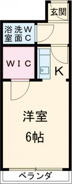 グランティ桑名(1K/5階)の間取り写真