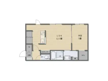 NORFINO ROUGE(1LDK/2階)の間取り写真