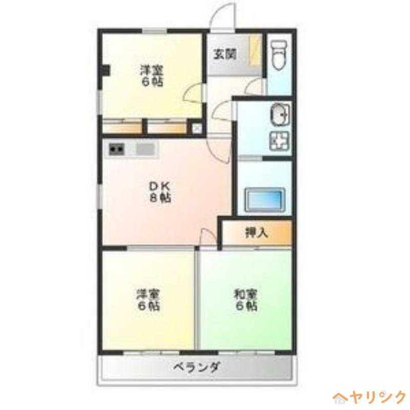 ラピュタ(3DK/5階)の間取り写真