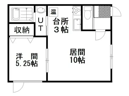 リレイション3(1LDK/2階)の間取り写真