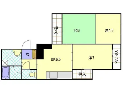 タケムラビル(3DK/5階)の間取り写真