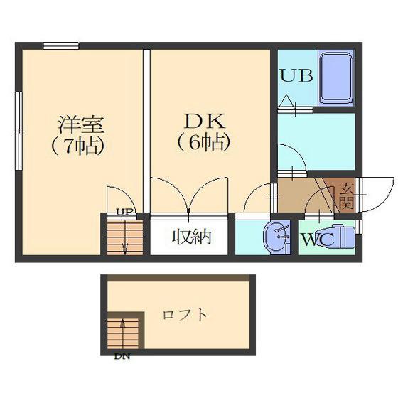 リージャストマンション山の手(1DK/1階)の間取り写真