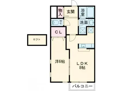 HEARTLAND中山(1LDK/2階)の間取り写真
