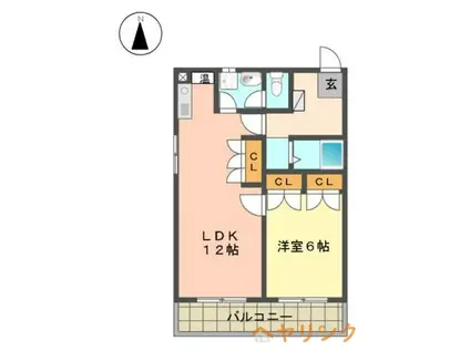 第一ヤマケンビル(1LDK/4階)の間取り写真