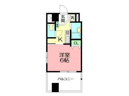 SSビル(1K/4階)の間取り写真