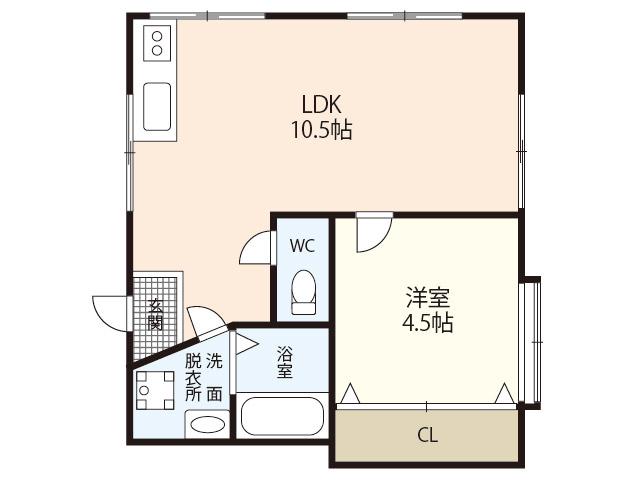 吉田ビル(1LDK/3階)の間取り写真