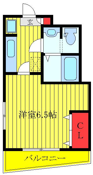 アドバンスシティ(1K/2階)の間取り写真