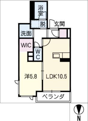 ルミエマサール(1LDK/3階)の間取り写真