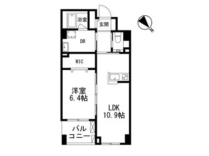 ASMACI MAISON浦安(1LDK/4階)の間取り写真
