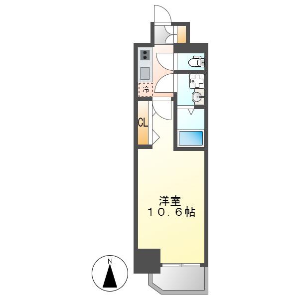 CRESTTAPP金山(1K/2階)の間取り写真