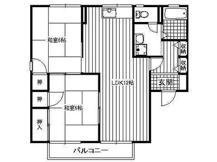 セジュールKAZ(2LDK/2階)の間取り写真