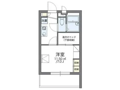 レオパレスステラハウス(1K/3階)の間取り写真