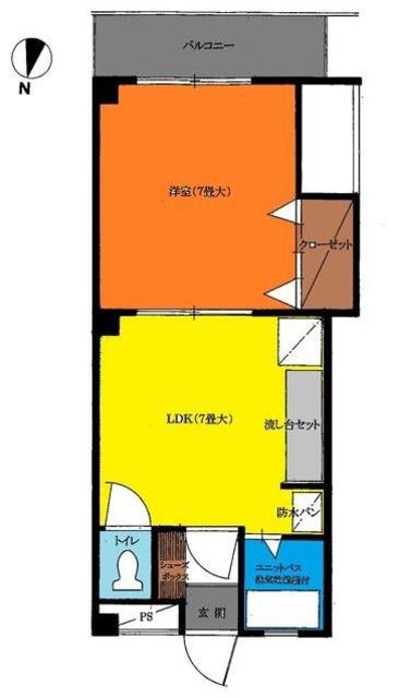 オークヒルズ原(1LDK/2階)の間取り写真