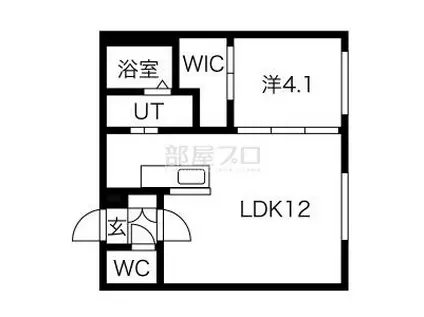 ノイエ南郷(1LDK/2階)の間取り写真