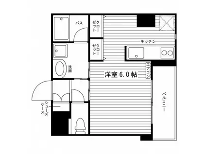 シコーVIENTO(ワンルーム/4階)の間取り写真