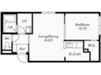 プリンシパル南郷(1LDK/1階)の間取り写真