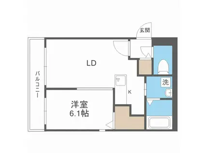 アストン・エム(1LDK/3階)の間取り写真