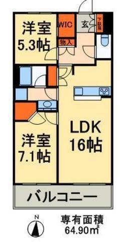 レジディア南千住(2LDK/9階)の間取り写真