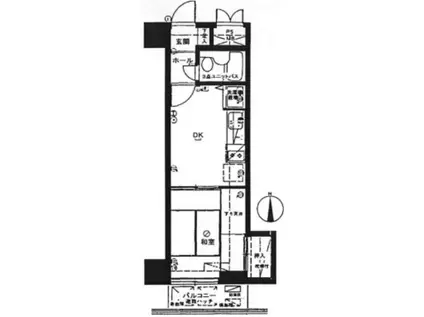 ライオンズマンション高円寺北(1DK/7階)の間取り写真