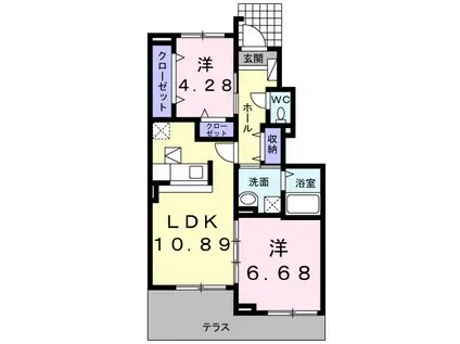IL FIORE(2LDK/1階)の間取り写真