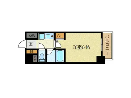 エスリード梅田新道第2(1K/10階)の間取り写真