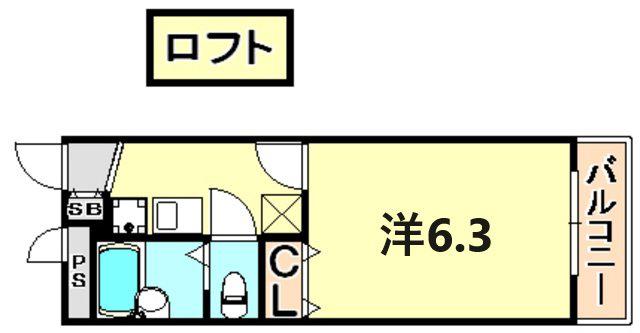 レオパレスM.TREEII(1K/1階)の間取り写真