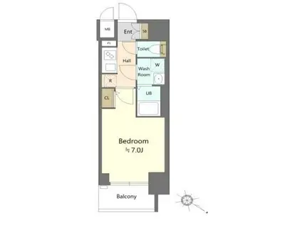 サムティ姫島フェリチェート(1K/2階)の間取り写真