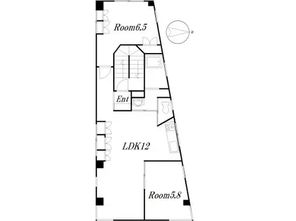 ワールドビル(2LDK/3階)の間取り写真