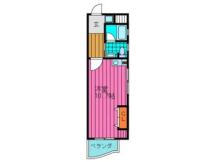 フィール土居(ワンルーム/4階)の間取り写真