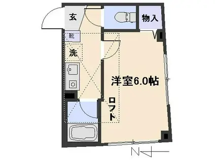 ロイヤルパレス新桜台(1K/3階)の間取り写真