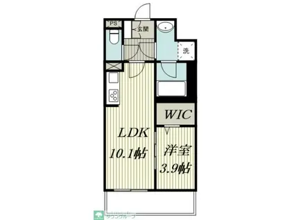 ヴェルナ・コート(1LDK/3階)の間取り写真