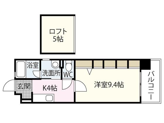平勝ビル16(1K/2階)の間取り写真