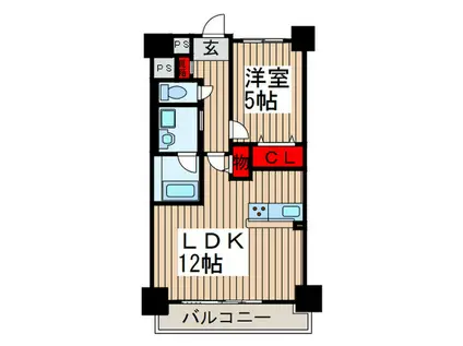 コンフォリア北小金(1LDK/8階)の間取り写真