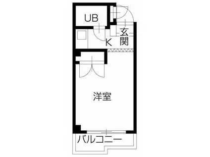 シティハイツ助任(1K/2階)の間取り写真