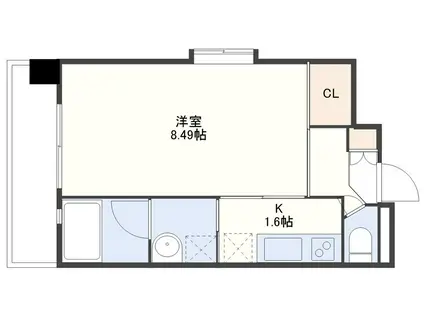 アーバス金屋町(1K/5階)の間取り写真