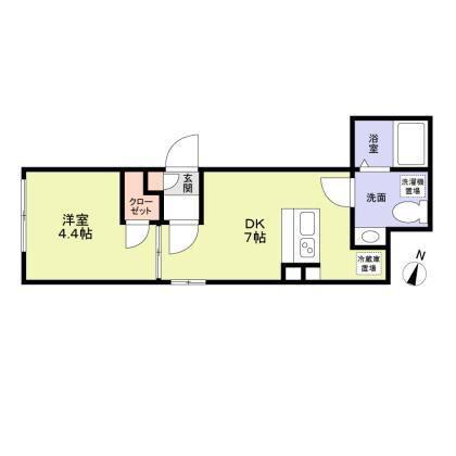 NOV.森下(1DK/1階)の間取り写真