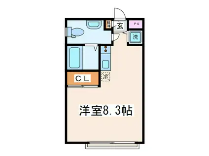 アトリエ経堂(ワンルーム/2階)の間取り写真