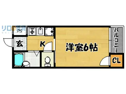 マンション田村(1K/2階)の間取り写真