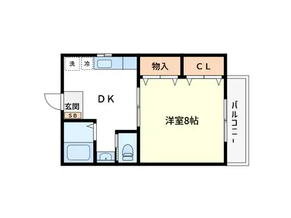 スターコーポS(1K/2階)の間取り写真