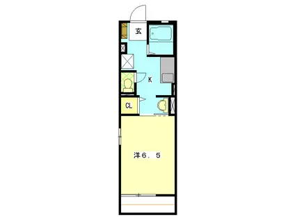 サングリーン(1K/2階)の間取り写真