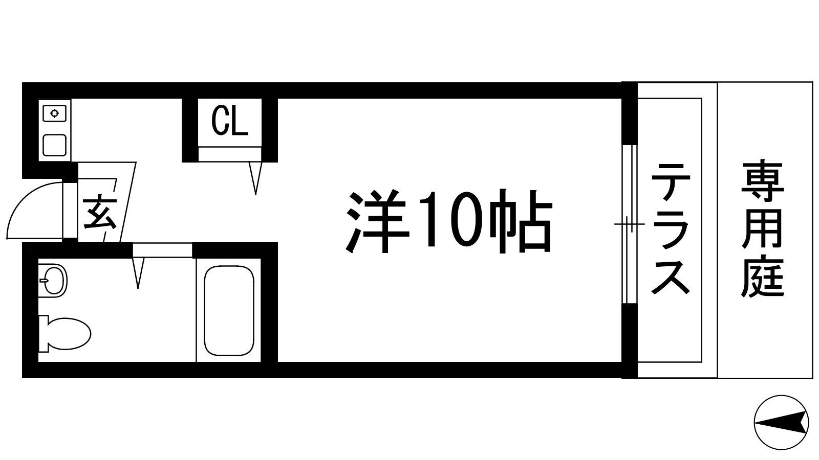 メゾンジョイ(ワンルーム/1階)の間取り写真