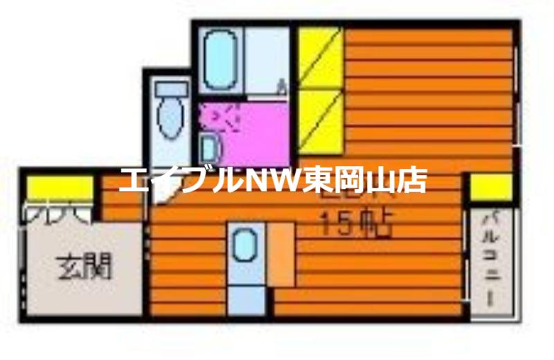 CLAIR SAI(ワンルーム/1階)の間取り写真