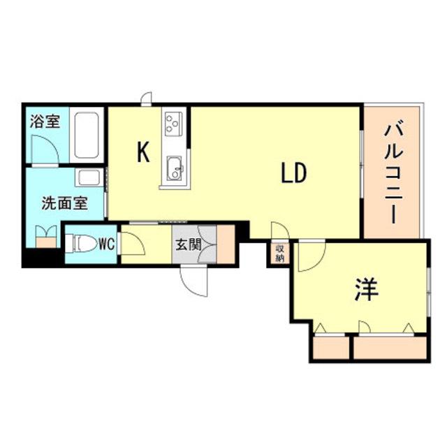 シャーメゾンMV-VII(1LDK/2階)の間取り写真