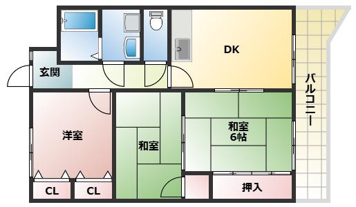 アメニティゆう(3DK/3階)の間取り写真