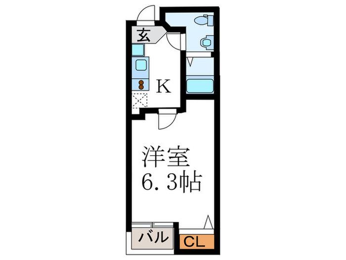グランデコート西院三蔵(1K/1階)の間取り写真